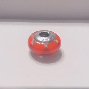Authentic Pandora red murano glass charm